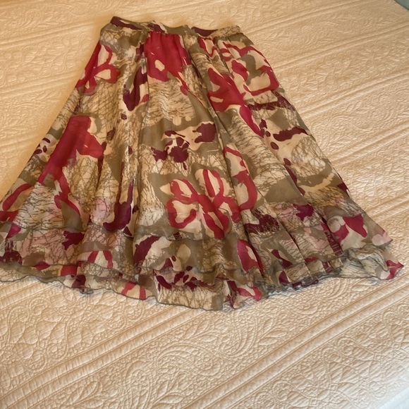 Nic+Zoe Women's Silk Skirt Size Medium EUC - Picture 3 of 8